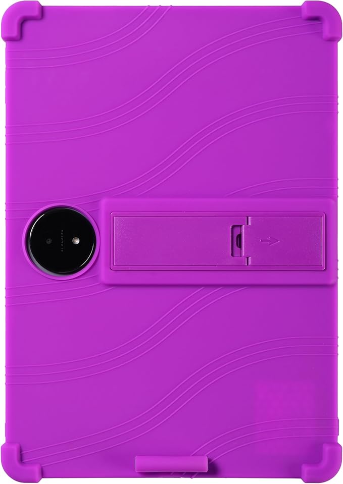Case for TCL NXTPAPER 14 Android Tablet 14.3 Inch Soft Silicone Heavy Protective Cover with Adjustable Kickstand Stylus Holder Purple