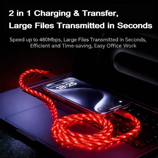 USB A TO C Starry Red