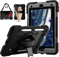 for iPad 9th/8th/7th Generation CaseiPad 10.2 Case 2021/2020/2019 with Cute Key Chain Rugged Protective Case with 360°Rotating Stand &amp Shoulder Hand Strap &amp Pen Slot for 10.2 Inch (Black)