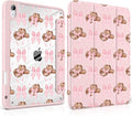 Case for iPad (A16) 11th Generation 11 inch 2025 /iPad 10th Gen 10.9 2022 - Aesthetic Cute Preppy Design Trifold Cover with Soft TPU Bumper Clear Back Auto Sleep/Wake Hat