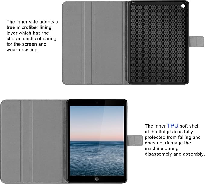 Leather Case for iPad 9th/8th/7th Generation 10.2 Inch(2021/2020/2019)Premium Leather Folio Cover with Auto Wake/SleepAdjustable StandBlack