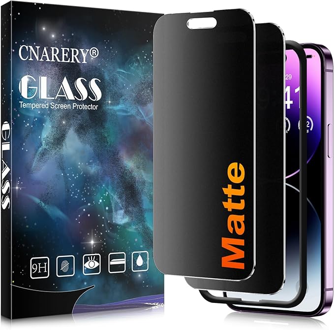 2 Pack matte privacy Screen Protector for iPhone 14 pro