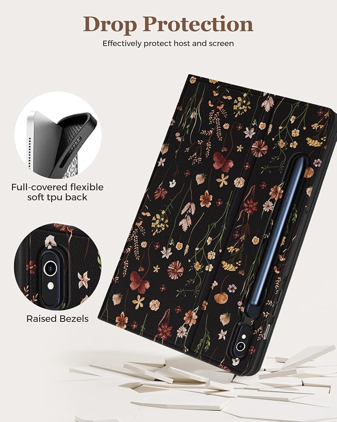 Black Retro Flower