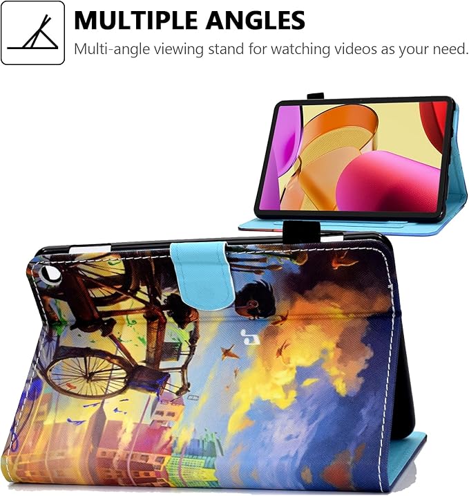Case for Amazon Fire Max 11 13th Generation (2023) Techcircle Folio Stand PU Leather Magnetic Smart Wallet Soft Cover Protective Case with Pen Holder+Card Slots Auto Wake/Sleep Urban Biking