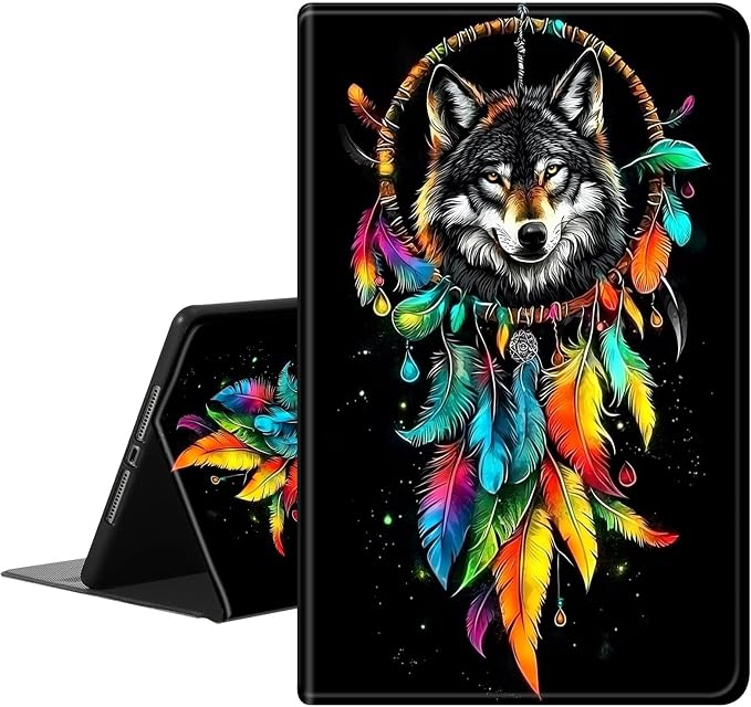 Colorful Dreamcatcher Wolf