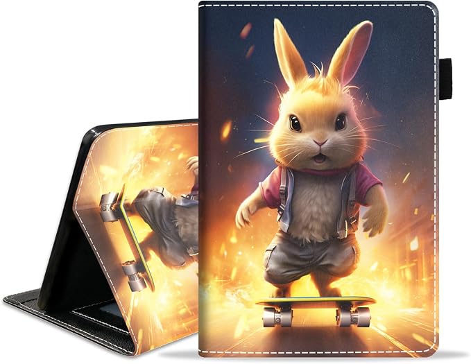 Cute Bunny Playing Skateboard