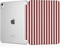 MEEgoodo for M4/M3/M2 iPad Air 11 inch Case 2026 2025 2024Case for iPad Air 5th/4th Generation 10.9 inch 2022 2020 Tablet Cover with Silk Texture &amp PC Clear Back Cover Red Stripes
