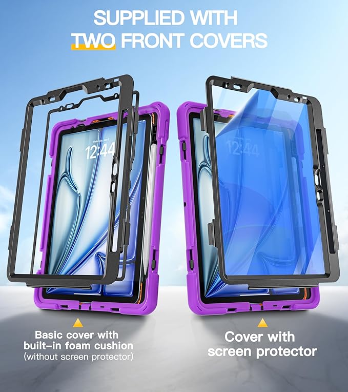 BRAECN Case for iPad Air 11 inch 2026(M4) 2025(M3) 2024(M2)iPad Pro 11 inch(4th/3rd/2nd/1st)&amp Air 10.9(5th/4th) Protective with Pencil Holder Screen Protector 360°Rotating Stand Handle Full Body