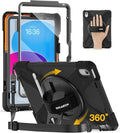 BRAECN for iPad (A16) 11th/10th Generation case 11/10.9 inch 2025/2022 Heavy Duty Shockproof Protective with Pencil Holder Screen Protector 360°Rotating Stand Handle &amp Shoulder Strap Full Body Cov