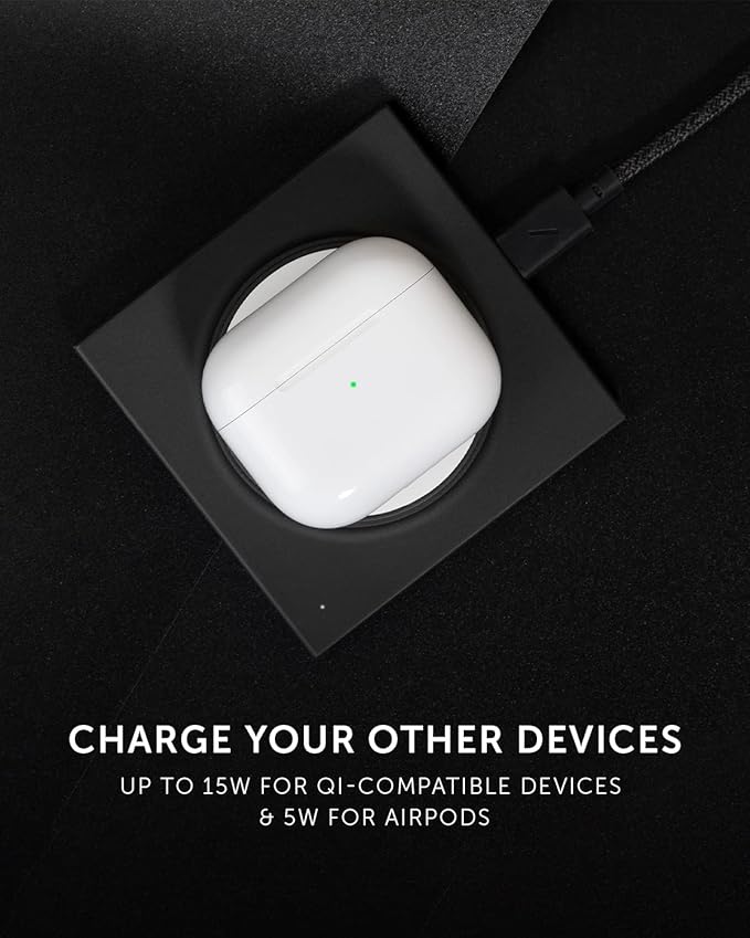 Native Union Drop Magnetic Wireless Charger – Non-Slip MagSafe Wireless Charging Pad for iPhone 15 15 Plus 15 Pro 15 Pro Max iPhone 8 to iPhone 15 – 15W Fast-Charging for Qi-Compatible Devices