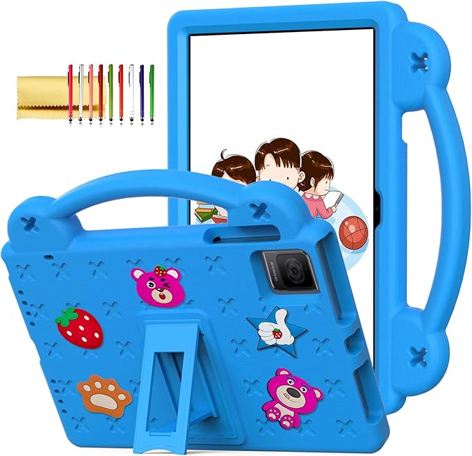 Dteck Tablet Case for T-Mobile Revvl Tab 5G 2023 Strawberry Panda Shockproof Rugged Lightweight Convertible Stand Handles Kids Friendly Case for T-Mobile REVVL Tab 5G (2023) 10.36 Inch TabletSkyblue
