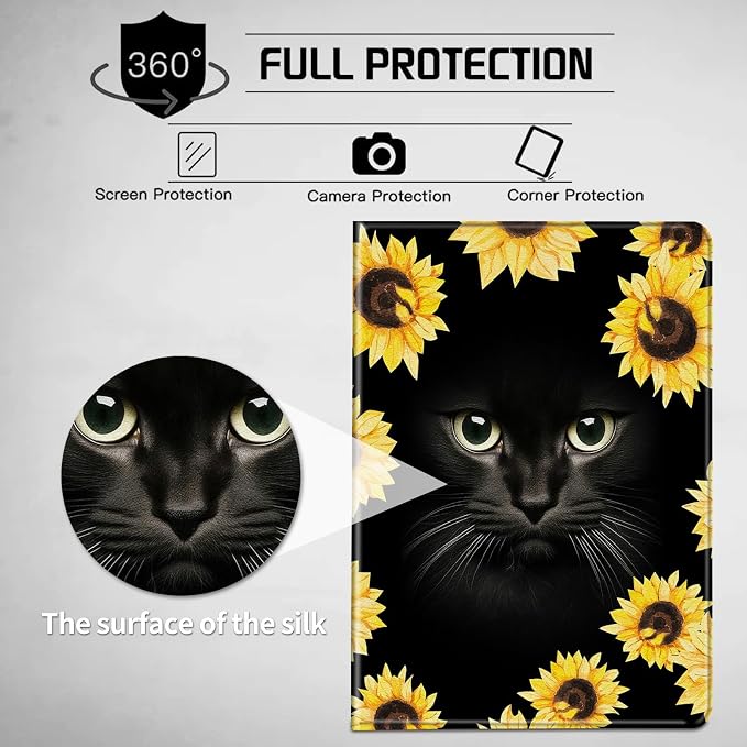 Sunflower and Black Cat