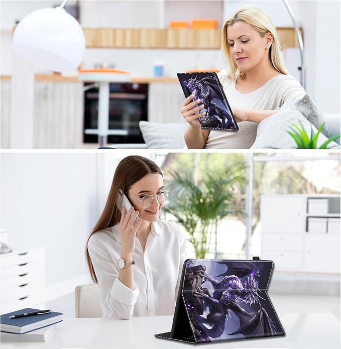 Case for All-New Amazon Fire HD 10 and 10 Plus Tablet (13th/11th Generation 2023/2021 Release) 10.1 - Slim Fit Standing Cover with Auto Sleep/WakePurple Dragon