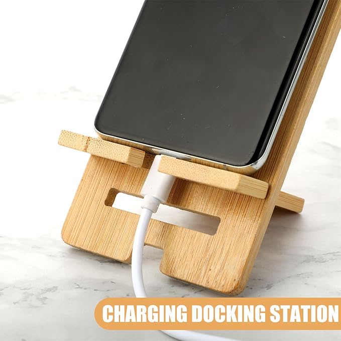 Ripeng 24 Pcs Employee Appreciation Gifts Bulk Bamboo Phone Stand for Desk Office Worker Thank You Gift for Administrative Assistant Team Coworkers Staff Nurse Teacher Week (Vintage Work Pride)