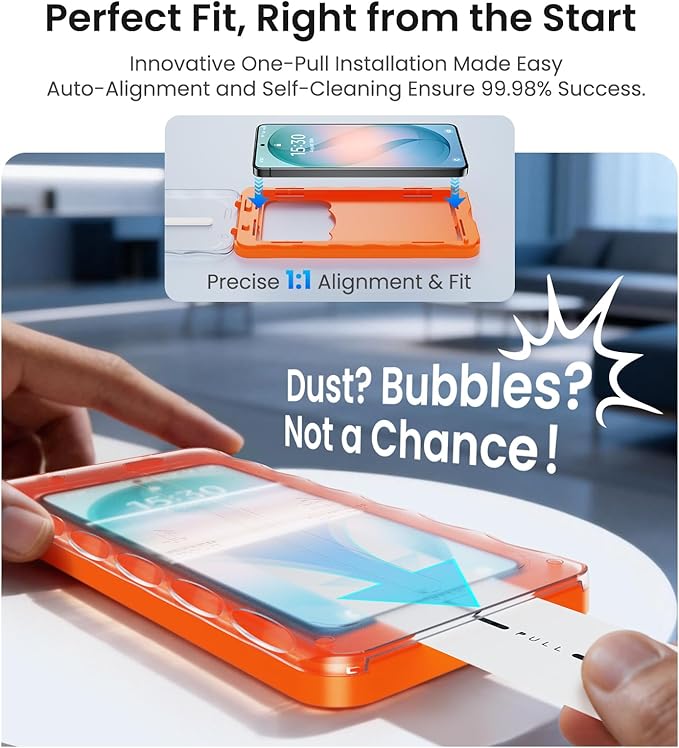 Uyiton UnBreak-Glass for Samsung Galaxy S26 Plus Screen Protector [Ultrasonic Fingerprint Support][Auto-Alignment Frame] Scratch-Resistant Bubble-Free S26 Plus Screen Protector 3 Pack