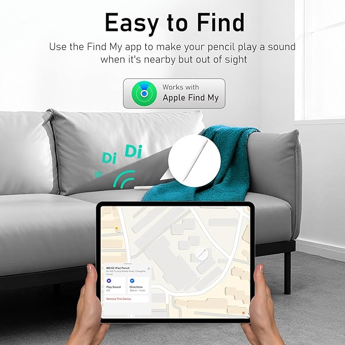 MEKO iPad Pencil Find My Stylus Pen for iPad with Easy ShortcutsCompatible with 2018-2025 Apple iPad A16/10/9/8 &amp Air 13/11 &amp Pro 12.9/13/11 &amp Mini 7/6/5 Anti-Lost &amp Fast Charging 1