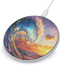 Ocean Wave Wireless Charger Anti-Slip Wireless Charging Pad Slim Charger Mat for Men Women