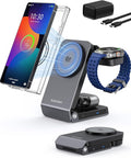 Wireless Charger for Samsung – 25W Magnetic Qi2 Charger with Active Cooling &amp 45W Adapter 3 in 1 Foldable Charging Station for Samsung Galaxy S26 Ultra Galaxy Watch 8 &amp Buds4 for Android De