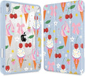 Case for iPad Air 11'' (M4 2026/M3 2025/M2 2024)/ iPad Air 10.9'' Air 5th /4th Gen Shockproof Cover with Clear Back Shell &amp Penceil Holder Auto Wake/Sleep Stand Cover Ice Cream-Bows-Blue