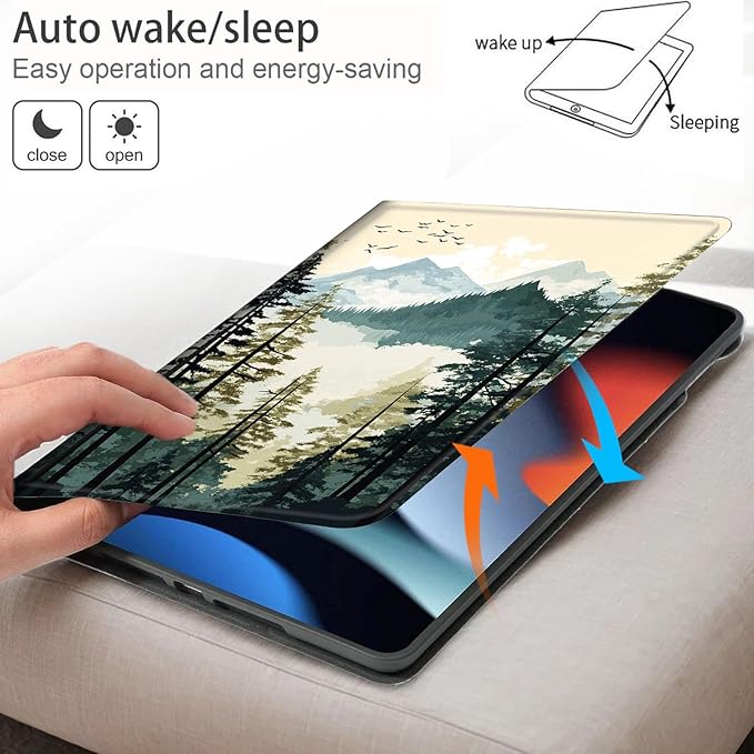 Bxgolkgd Tablet Case for 7 Kindle Paperwhite 2024 (12th Gen) &amp Kindle Colorsoft Signature EditionAuto Wake/Sleep FunctionForest Landscape