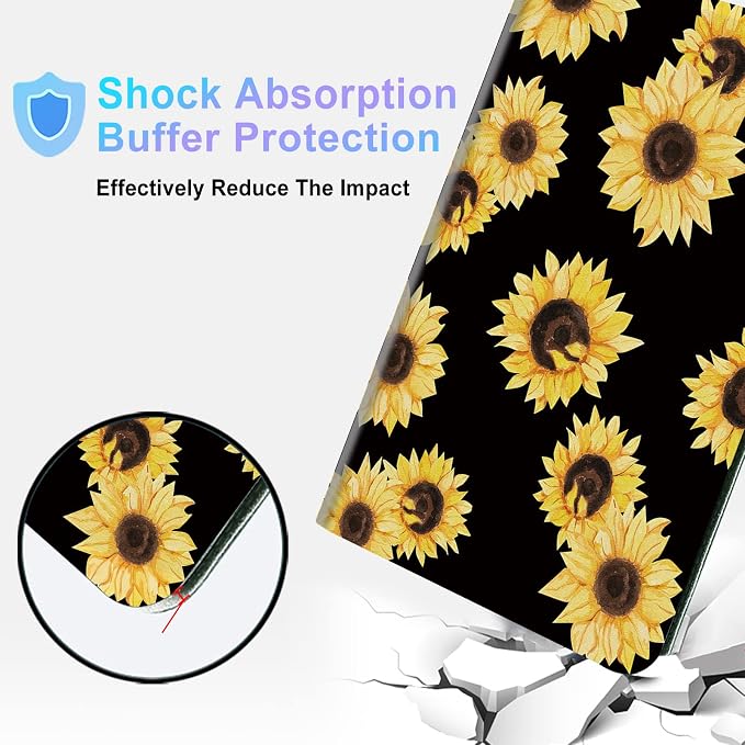 Yellow Sunflowers Black