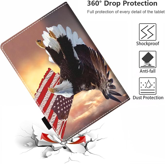 Patriotic American Flag Bald Eagle