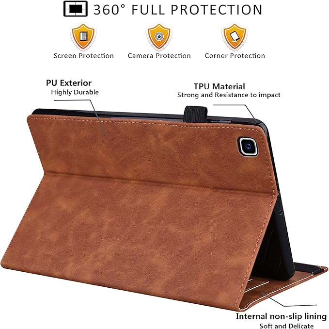 Flip Case for Samsung Galaxy Tab S10 FE+ Plus 2025 13.1 inch PU Leather Stand Soft Back Smart Auto Wake/Sleep CoverAdjustable Stand Shell w/Card Slots/Pen Holder/Front Pocket - Green