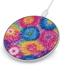 Circular Tie-Dye Fireworks Phone Charger Magnetic Charging Pad Anti-Slip with USB Cable