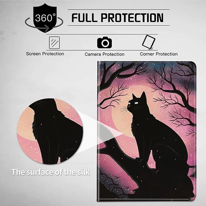 Balck Cat Pink Moon
