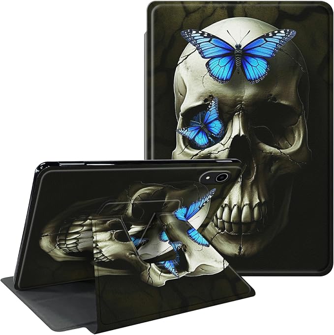 Blus Butterflies Skull