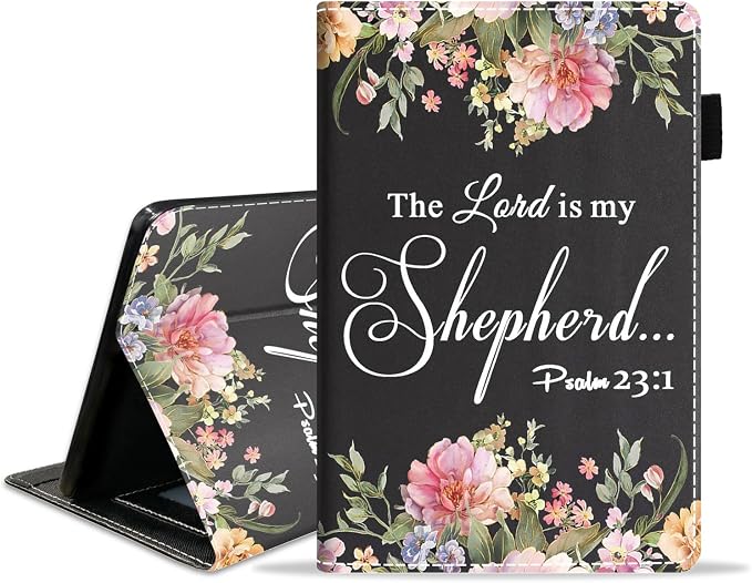 Floral Quote Bible Verse Psalm 23:1