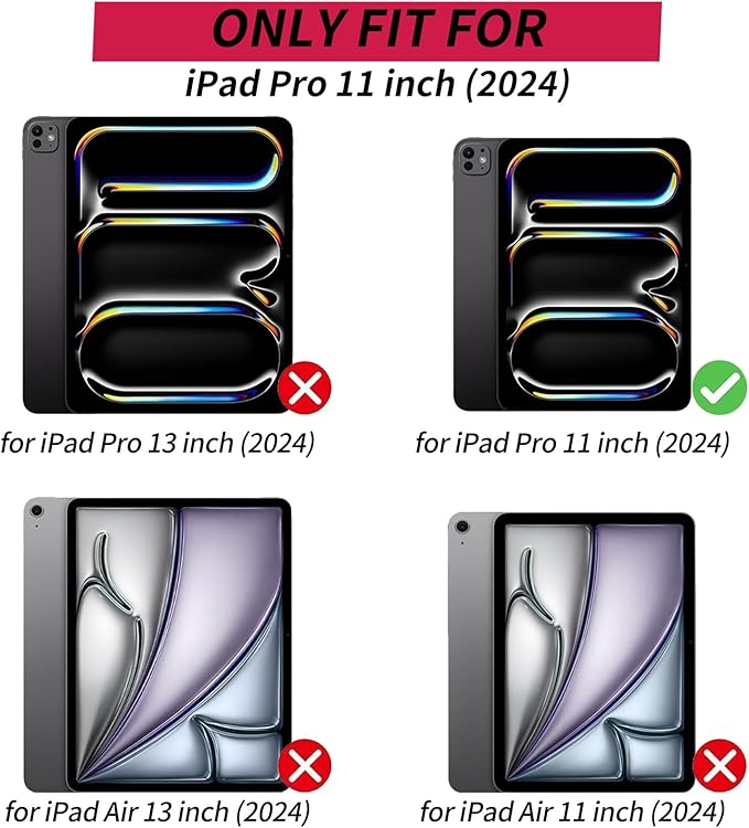 for iPad Pro 11 inch Case 2024 (M4) 360 Rotating Degree Stand Smart Cover with Auto Wake/Sleep Case for iPad Pro 11 inch 5th Generation 2024 Release - Mountains