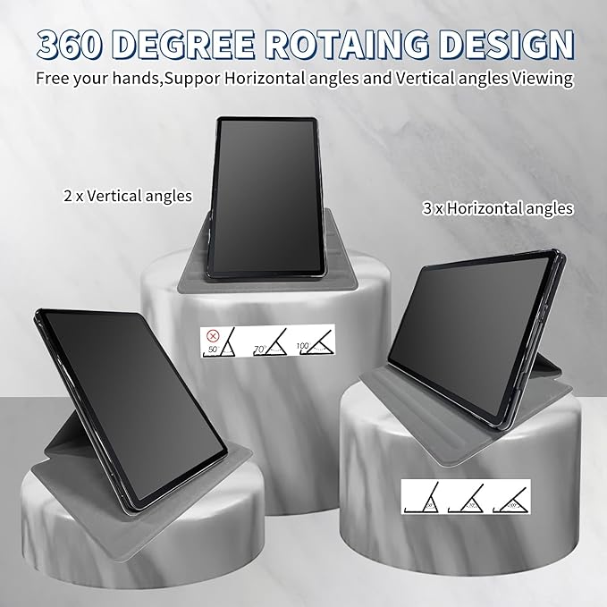 for iPad Air 13 inch Case (M2) 360 Rotating Degree Stand Smart Cover with Auto Wake/Sleep Case for iPad Air 13 inch 2024 Release - Green Forest