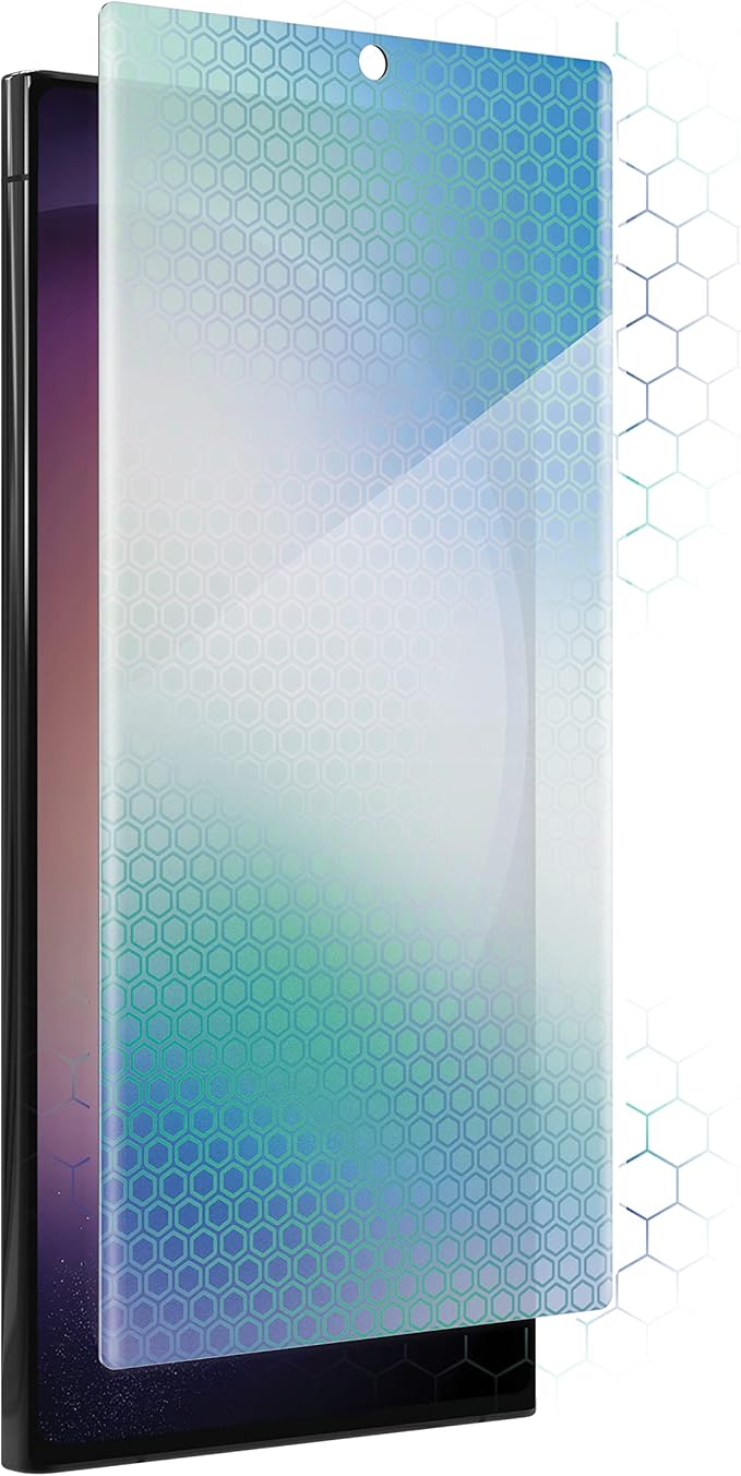 ZAGG InvisibleShield Fusion XTR2 Eco Curve Screen Protector for Samsung Galaxy S23 Ultra - $250 Screen Repair Guarantee Easy to Install Anti-Blue Light Compatible with Biometric Fingerprint Scanne