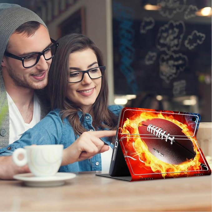 Football Rugby with Fire
