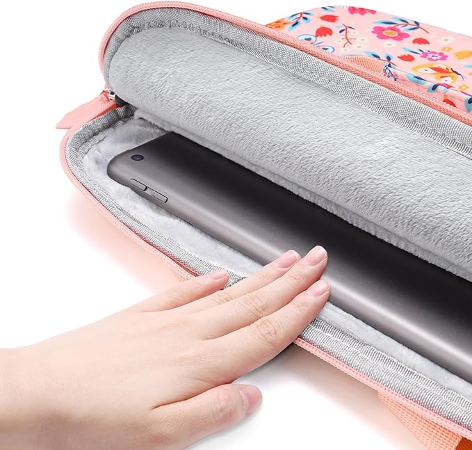 Kids Tablet Bag for Girls Kids Tablet Carrying Case for Fire HD 10 HD 8 Fire 7 Sleeve Bag Kid Kindle Bag iPad Bag for Kid Butterfly Pink