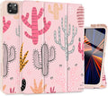 Mektron for iPad Pro M2 11-inch 4th/ 3rd/ 2nd/ 1st Gen Case 2022 2021 2020 2018 with Pencil Holder Tablet Cover with Soft TPU Back Cover for 11 inch iPad Pro Colorful Cacti