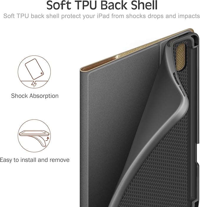 KingBlanc for iPad mini 7 (A17 Pro) Case iPad mini 7th/6th Generation Case (2024/2021 8.3-inch) with Pencil Holder PU Leather Stand Cover Auto Sleep/Wake Multi-Angle for Viewing/Typing Beige