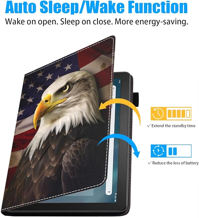 Patriotic American Flag Bald Eagle-1