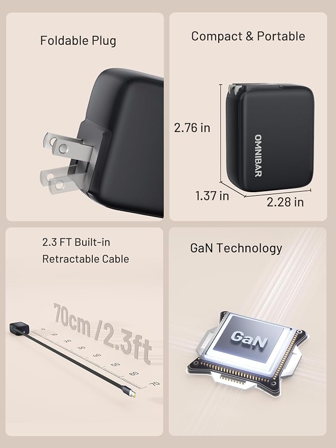 Black - 67W Single Cable