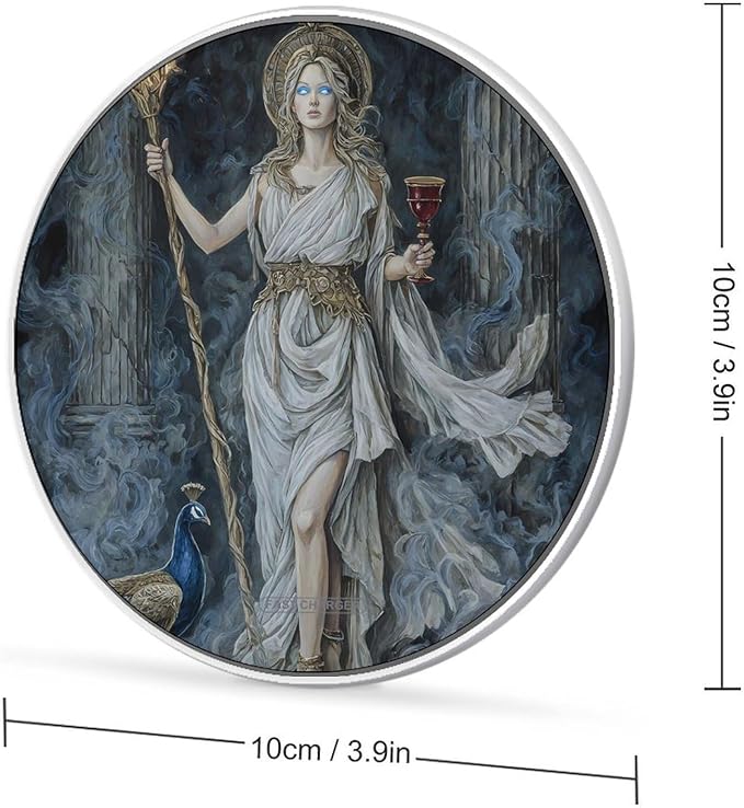 Greek Mythology Hecate Goddess Phone Charger Magnetic Charging Pad Anti-Slip with USB Cable