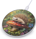 Flowers Hedgehog Wireless Charger Anti-Slip Wireless Charging Pad Slim Charger Mat for Men Women