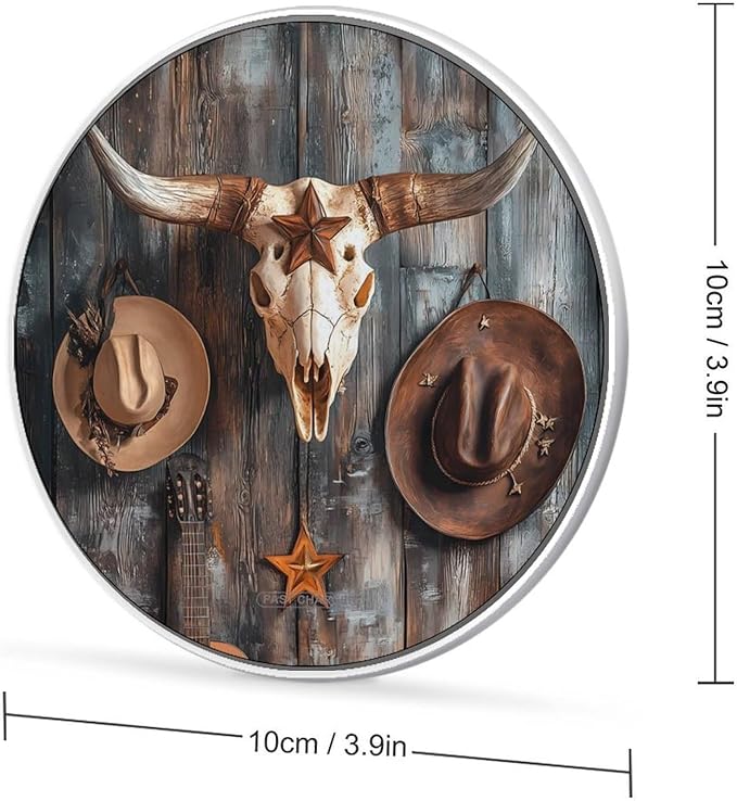 Skull Cow Hat Guitar Cactus Wireless Charger Anti-Slip Wireless Charging Pad Slim Charger Mat for Men Women