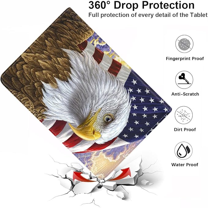 Patriotic American Flag Bald Eagle