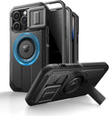 Dexnor for iPhone 13/iPhone 14 Case with Slide Camera Cover &amp Adjustable Kickstand &amp Privacy Screen Protector Compatible with MagSafe Rugged Bumper Case Magnetic Protective Cover 6.1 InchBla