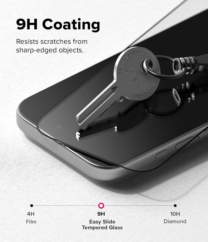 Ringke Easy Slide Tempered Glass for iPhone 17 Pro Screen Protector [Super Easy to Install] Case Friendly Shatterproof Premium 9H Hardness - 2 Pack