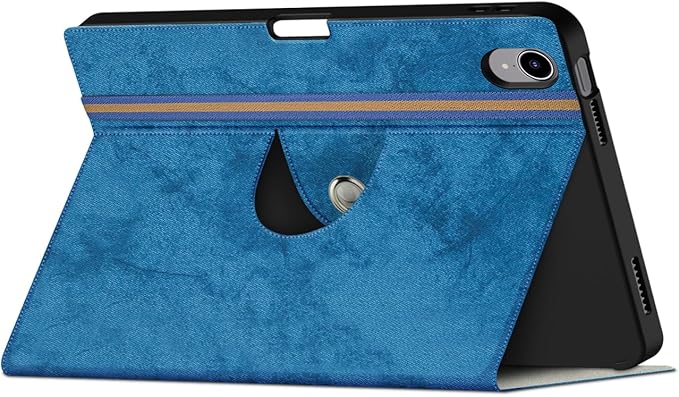 for iPad 10th Generation Case 10.9 Inch 2022 with Pencil HolderModel: A2696 /A2757 / A2777 PU Leather Smart ipad 11inch A16 Cover Auto Sleep/WakeDark Blue