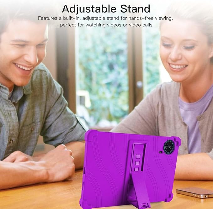 Case for Callsky-Tab Ctab 14 Tablet 14 inchSoft Silicone Protector CoverKids FriendlyAdjustable Stand Tablet Cover4 Corners Thicken ShockproofPurple