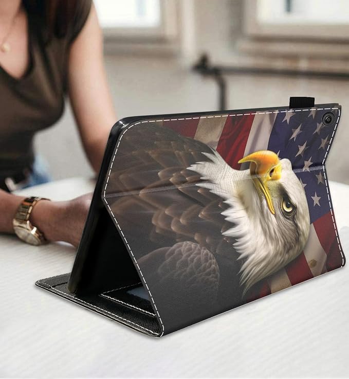 Patriotic American Flag Bald Eagle-1