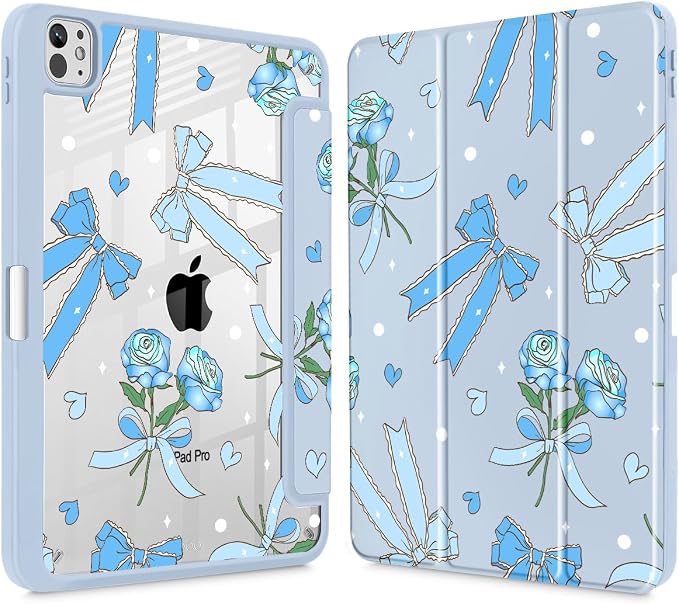 Bow & Rose Blue